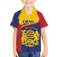 Personalised Chad Family Matching Long Sleeve Bodycon Dress and Hawaiian Shirt Coat Of Arms - African Pattern