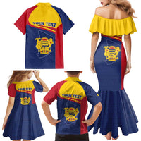 Personalised Chad Family Matching Mermaid Dress and Hawaiian Shirt Coat Of Arms - African Pattern