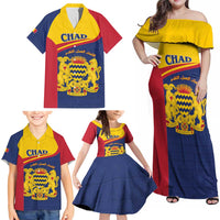 Personalised Chad Family Matching Off Shoulder Maxi Dress and Hawaiian Shirt Coat Of Arms - African Pattern