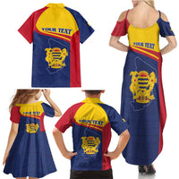 Personalised Chad Family Matching Summer Maxi Dress and Hawaiian Shirt Coat Of Arms - African Pattern
