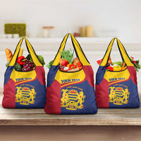 Personalised Chad Grocery Bag Coat Of Arms - African Pattern