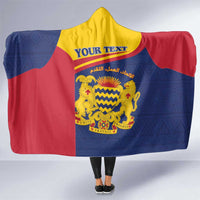 Personalised Chad Hooded Blanket Coat Of Arms - African Pattern
