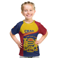 Personalised Chad Kid T Shirt Coat Of Arms - African Pattern