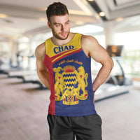 Personalised Chad Men Tank Top Coat Of Arms - African Pattern