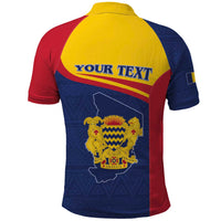 Personalised Chad Polo Shirt Coat Of Arms - African Pattern