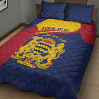 Personalised Chad Quilt Bed Set Coat Of Arms - African Pattern