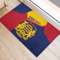Personalised Chad Rubber Doormat Coat Of Arms - African Pattern