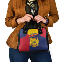 Personalised Chad Shoulder Handbag Coat Of Arms - African Pattern