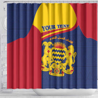 Personalised Chad Shower Curtain Coat Of Arms - African Pattern