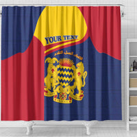 Personalised Chad Shower Curtain Coat Of Arms - African Pattern