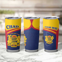 Personalised Chad Tumbler Cup Coat Of Arms - African Pattern