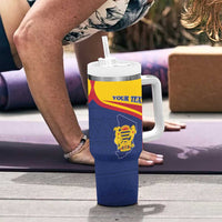 Personalised Chad Tumbler With Handle Coat Of Arms - African Pattern