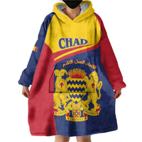 Personalised Chad Wearable Blanket Hoodie Coat Of Arms - African Pattern