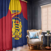 Personalised Chad Window Curtain Coat Of Arms - African Pattern