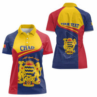 Personalised Chad Women Polo Shirt Coat Of Arms - African Pattern