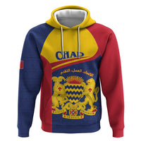 Personalised Chad Zip Hoodie Coat Of Arms - African Pattern