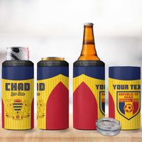 Custom Chad Football 4 in 1 Can Cooler Tumbler Allez Les Sao