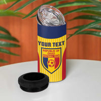 Custom Chad Football 4 in 1 Can Cooler Tumbler Allez Les Sao