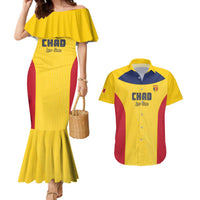 Custom Chad Football Couples Matching Mermaid Dress and Hawaiian Shirt Allez Les Sao