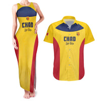 Custom Chad Football Couples Matching Tank Maxi Dress and Hawaiian Shirt Allez Les Sao