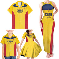 Custom Chad Football Family Matching Tank Maxi Dress and Hawaiian Shirt Allez Les Sao