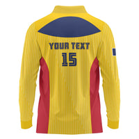 Custom Chad Football Long Sleeve Polo Shirt Allez Les Sao