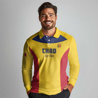 Custom Chad Football Long Sleeve Polo Shirt Allez Les Sao