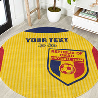 Custom Chad Football Round Carpet Allez Les Sao