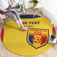 Custom Chad Football Round Carpet Allez Les Sao