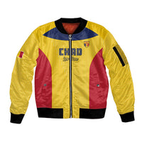 Custom Chad Football Sleeve Zip Bomber Jacket Allez Les Sao