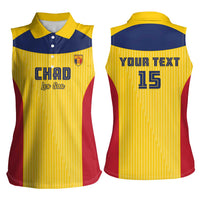 Custom Chad Football Women Sleeveless Polo Shirt Allez Les Sao