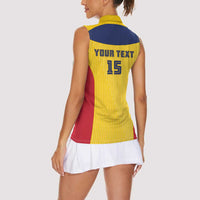 Custom Chad Football Women Sleeveless Polo Shirt Allez Les Sao