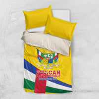 Central African Republic Independence Day Bedding Set Coat Of Arms Proteas
