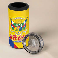 Personalised Central African Republic Independence Day 4 in 1 Can Cooler Tumbler Coat Of Arms Proteas