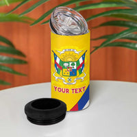 Personalised Central African Republic Independence Day 4 in 1 Can Cooler Tumbler Coat Of Arms Proteas