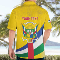 Personalised Central African Republic Independence Day Hawaiian Shirt Coat Of Arms Proteas