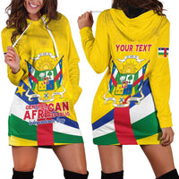 Personalised Central African Republic Independence Day Hoodie Dress Coat Of Arms Proteas