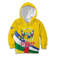 Personalised Central African Republic Independence Day Kid Hoodie Coat Of Arms Proteas