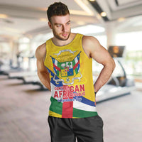 Personalised Central African Republic Independence Day Men Tank Top Coat Of Arms Proteas