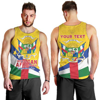 Personalised Central African Republic Independence Day Men Tank Top Coat Of Arms Proteas