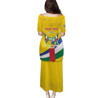 Personalised Central African Republic Independence Day Puletasi Coat Of Arms Proteas