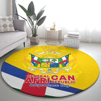 Central African Republic Independence Day Round Carpet Coat Of Arms Proteas