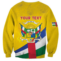 Personalised Central African Republic Independence Day Sweatshirt Coat Of Arms Proteas