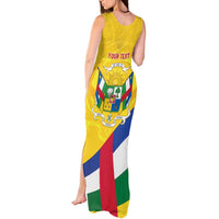 Personalised Central African Republic Independence Day Tank Maxi Dress Coat Of Arms Proteas
