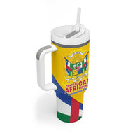 Personalised Central African Republic Independence Day Tumbler With Handle Coat Of Arms Proteas