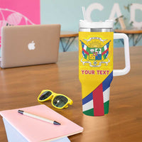 Personalised Central African Republic Independence Day Tumbler With Handle Coat Of Arms Proteas