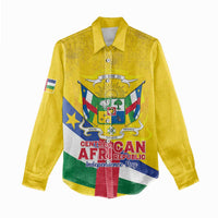 Personalised Central African Republic Independence Day Women Casual Shirt Coat Of Arms Proteas
