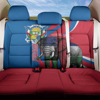 Personalised Central African Republic Back Car Seat Cover Elephant Coat Of Arms