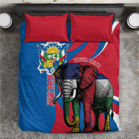 Personalised Central African Republic Bedding Set Elephant Coat Of Arms