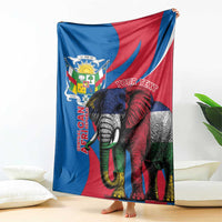 Personalised Central African Republic Blanket Elephant Coat Of Arms